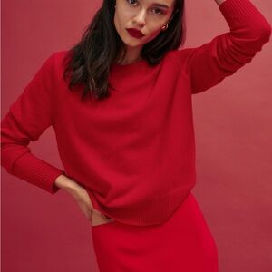 Reformation Dana Cashmere Crew Sweater Size S